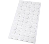 Adsamm® / 50 x feltrini autoadesivi ultrasottili/Bianco/ø 16 mm/Rotondo/piedini per mobili in feltro extra fine da 1.5 mm di spessore/pad protettivi per arredi
