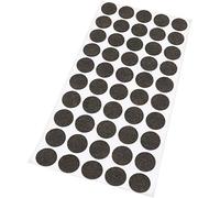 Adsamm® / 50 x feltrini autoadesivi ultrasottili/Marrone/ø 20 mm/Rotondo/piedini per mobili in feltro extra fine da 1.5 mm di spessore/pad protettivi per arredi