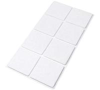 Adsamm® / 8 x feltrini autoadesivi/Bianco / 50x50 mm/Quadrato/piedini per mobili in feltro da 3.5 mm di spessore/pad protettivi per arredi