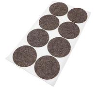 Adsamm® / 8 x feltrini autoadesivi in lana/marrone/Ø 60 mm/tondi/piedini per mobili in feltro naturale extra soft da 3 mm di spessore/pad protettivi per arredi Adsamm® Quality