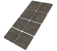 Adsamm® / 8 x feltrini autoadesivi/Marrone / 50x50 mm/Quadrato/piedini per mobili in feltro da 3.5 mm di spessore/pad protettivi per arredi