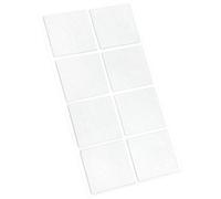 Adsamm® / 8 x feltrini autoadesivi ultrasottili/Bianco / 50x50 mm/Quadrato/piedini per mobili in feltro extra fine da 1.5 mm di spessore/pad protettivi per arredi
