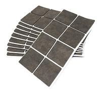 Adsamm® / 80 x feltrini autoadesivi/Marrone / 50x50 mm/Quadrato/piedini per mobili in feltro da 3.5 mm di spessore/pad protettivi per arredi