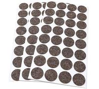 Adsamm® / 96 x feltrini autoadesivi in lana/marrone/Ø 26 mm/tondi/piedini per mobili in feltro naturale extra soft da 3 mm di spessore/pad protettivi per arredi Adsamm® Quality