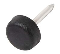 Adsamm PG-N-BL-10-100 100 feltrini in plastica con chiodo, Nero, Ø 10 mm