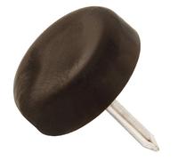 Adsamm PG-N-BR-18-100 PG-N-BR-18 100 x feltrini in plastica con chiodi, marrone, Ø 18 mm