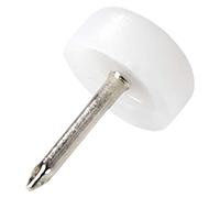 Adsamm PG-N-WH-13-4 PG-N-WH-13-4 feltrini in plastica con chiodo, Ø 13 mm, colore: Bianco