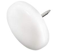 Adsamm PG-N-WH-30-4 PG-N-WH-30-4 feltrini in plastica con chiodo, Ø 30 mm, colore: Bianco