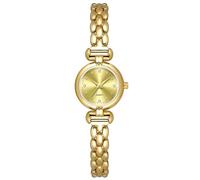 ADSBIAOYE Petite - Orologio da polso da donna, rotondo, semplice, alla moda, con diamanti, analogico, al quarzo, in acciaio inox, impermeabile, 1 Oro, Elegante e alla moda
