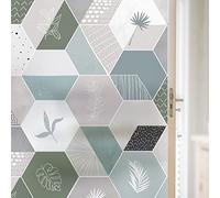 ADSFG Pellicola per Vetri Privacy 50cm x 200cm Pellicola per Finestre Colorato Smerigliato Statico Senza Colla Tenda Pellicola Isolante Termica per Protezione Solare,U
