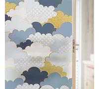 ADSFG Pellicola per Vetri Privacy 50cm x 200cm Pellicola per Finestre Colorato Smerigliato Statico Senza Colla Tenda Pellicola Isolante Termica per Protezione Solare,I