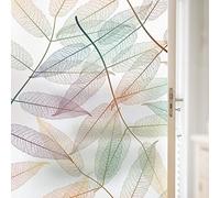 ADSFG Pellicola per Vetri Privacy 50cm x 200cm Pellicola per Finestre Colorato Smerigliato Statico Senza Colla Tenda Pellicola Isolante Termica per Protezione Solare,N