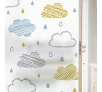 ADSFG Pellicola per Vetri Privacy 50cm x 200cm Pellicola per Finestre Colorato Smerigliato Statico Senza Colla Tenda Pellicola Isolante Termica per Protezione Solare,S