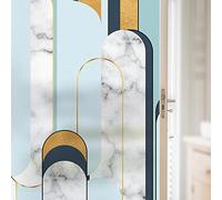 ADSFG Pellicola per Vetri Privacy 50cm x 200cm Pellicola per Finestre Colorato Smerigliato Statico Senza Colla Tenda Pellicola Isolante Termica per Protezione Solare,F