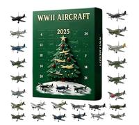 Adsfvs Calendario Avvento Aereo,Con Charm In Acrilico Di Aereo Da Caccia - Calendario Avvento Natalizio 24 Giorni Con 24 Ciondoli Aerei Militari - Per Uomini Donne Bambini Per Soggiorno Camera Ufficio