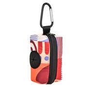 Adsfvs Portasacchetto per cacca di cane,Portasacchetto per cacca,Dispenser per sacchetti per la cacca con stampa grafica - Trasportino per borsa per cacca per cani, supporto portatile per borsa per