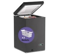 ADT Chest Freezer Free-Standing Top Door Freezers 6.8℉ to -4℉ (Black, 3.5 Cubic Feet)