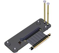 ADT-LINK PCI-E 3.0 16X Scheda Grafica Staffa di Base Cavalletto verticale w PCIE Riser Extension Cable R33SQ per DIY ATX Chassis Case (R33SQ 25 cm, PA4 Magnetico w Cavo)
