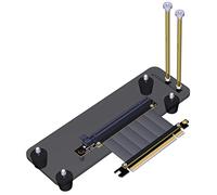 ADT-Link PCI-E 3.0 16X scheda grafica verticale cavalletto base staffa w PCIE Riser cavo di estensione R33SQ per case telaio ATX fai da te (R33SQ 15 cm, gomma LG4 con cavo)