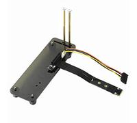 ADT-Link Riser PCIe X4 3.0 PCI-E 4X a M.2 NGFF NVMe M Key 2280 Riser Card Gen3.0 Cavo 32G/BPS con staffa verticale Base di supporto (30 cm, base in gomma)