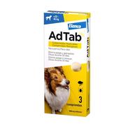 ADTAB Antiparassitario Cane 1-45 kg Pulci Zecche masticabili 3 Compresse
