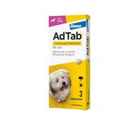 ADTAB CANI 2,5/5,5 Kg (3 cpr) - Antiparassitario in compresse masticabili per cani piccoli