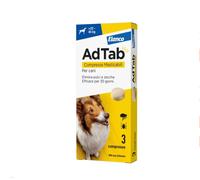 ADTAB COMPRESSE MASTICABILI 3 COMPRESSE ELIMINA PULCI E ZECCHE EFFICACE PER 30G