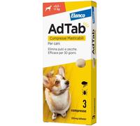 AdTab Compresse Masticabili Cane 5,5-11kg 225 MG 3 COMPRESSE