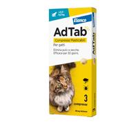 AdTab Elanco Compresse masticabili Antiparassitario orale per gatti 3 compresse peso 2-8 kg - Antiparassitario per gatti - 1° ORDINE? scegli lo sconto BZR5 / BZR20 + 200 punti fedeltà