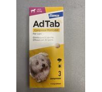 ADTAB PER CANE 2.5-5.5 KG ELIMINA PULCI E ZECCHE X 1 MESE 3COMPRESSE DA 112 mg
