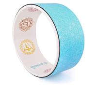 ADTUIUG Anello da Yoga, Classico Nero Professionale Pu Yoga Circle Allenamento in Palestra Strumento for l'allenamento della Schiena(Blue)