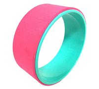 ADTUIUG Anello da Yoga, Ruota for la Posa del Dharma, Anello da 12,5 x Pollici, Robusto tenditore for Schiena con Rullo(Pink)