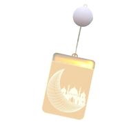 ADTUIUG Decorazioni per Il Ramadan， Eid Mubaraks Ornamento Lampada Decorativa for Finestra in Acrilico a Sospensione a Batteria con Luce Calda