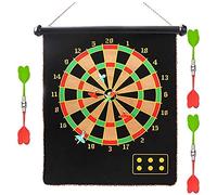 ADTUIUG Disco da Freccette, Decorazioni for Giocattoli da Gioco di Sicurezza con Piastra for bersagli floccati a Doppia Faccia 15/17 Pollici(15inch)