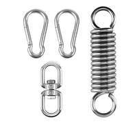 ADTUIUG Molle per amache, Gancio Girevole for Sospensione Resistente con Molla oscillante 4 in 1