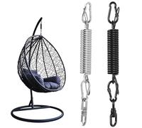 ADTUIUG Molle per amache, Gancio Girevole for Sospensione Resistente con Molla oscillante(Silver)