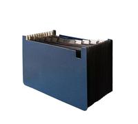 ADTUIUG Portadocumenti a fisarmonica in plastica, Cartella portadocumenti espandibile A4, 13 tasche, organizer for documenti a fisarmonica(Blue)