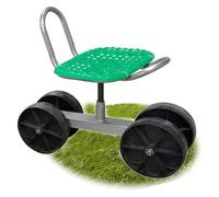 ADTUIUG Sgabello da giardino con poggiagomiti, Carrello da giardino con ruote e cestino Sgabello Accessori for la cura del giardinaggio(B)