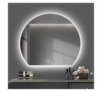 ADTUIUG Specchio cosmetico, Con specchio cosmetico a parete dimmerabile a 3 colori con controllo touch