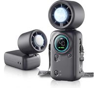 Aduarjo Ventilatore a mano con raffreddamento turbo, 20000 giri/min, velocità continua, batteria da 6000 mAh (Blcak)