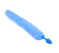 Adult Anal Sex Products Butt Plug Anal Anal Toys For Woman Stainless Steel Sex Shop Exotic Accessories Butt Plug Tail Fox Gay(Siicone blue)