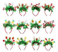 Adult Christmas Accessories | Kids Christmas Headbands | Winter Themed Hair Bands, Novelty Christmas Headwear, Holiday Celebration Accessories, Colorful Festive Headbands