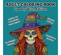 Adult Coloring Book Spooky Witch Edition: Relaxing Whimsical Witch Designs with Intricate Mandalas | Eco-Friendly 8.5" x 8.5" Size | Stress Relief and ... Mandala Art for Relaxation and Stress Relief