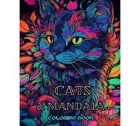 Adult Coloring Cats with Mandalas - Adult Coloring Book. Beautiful (Tascabile)