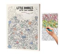 Adult Doodle Coloring, Book Relaxing & Inspiring Art Activity