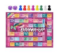 Adult Drinking Games - 92g Portable Party Mat | Leather Interactive Funny Board Game, Clear Print Roll Dice Cards For College Campus Girls Night Out Bachelorette Entertainment