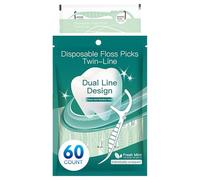 Adult Flossers, Double Thread Sticks, 3x0.7x0.2in Portable Tools, Braces Care Supplies, Hygiene Maintenance Convenient for Home, Travel, Family Use, Children's, Health