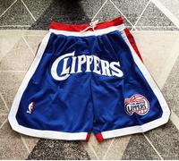 Adult Los Angeles Clippers Short Pants Stitched With Pocket S-3XL