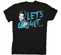 Adult Men's Workaholics Let' Get Weird Flip Adam Demamp Face T-Shirt Tee Black M