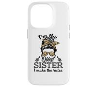 Adult Messy Bun I make the rules Oldest 3 Sisters Siblings Custodia per iPhone 14 Pro